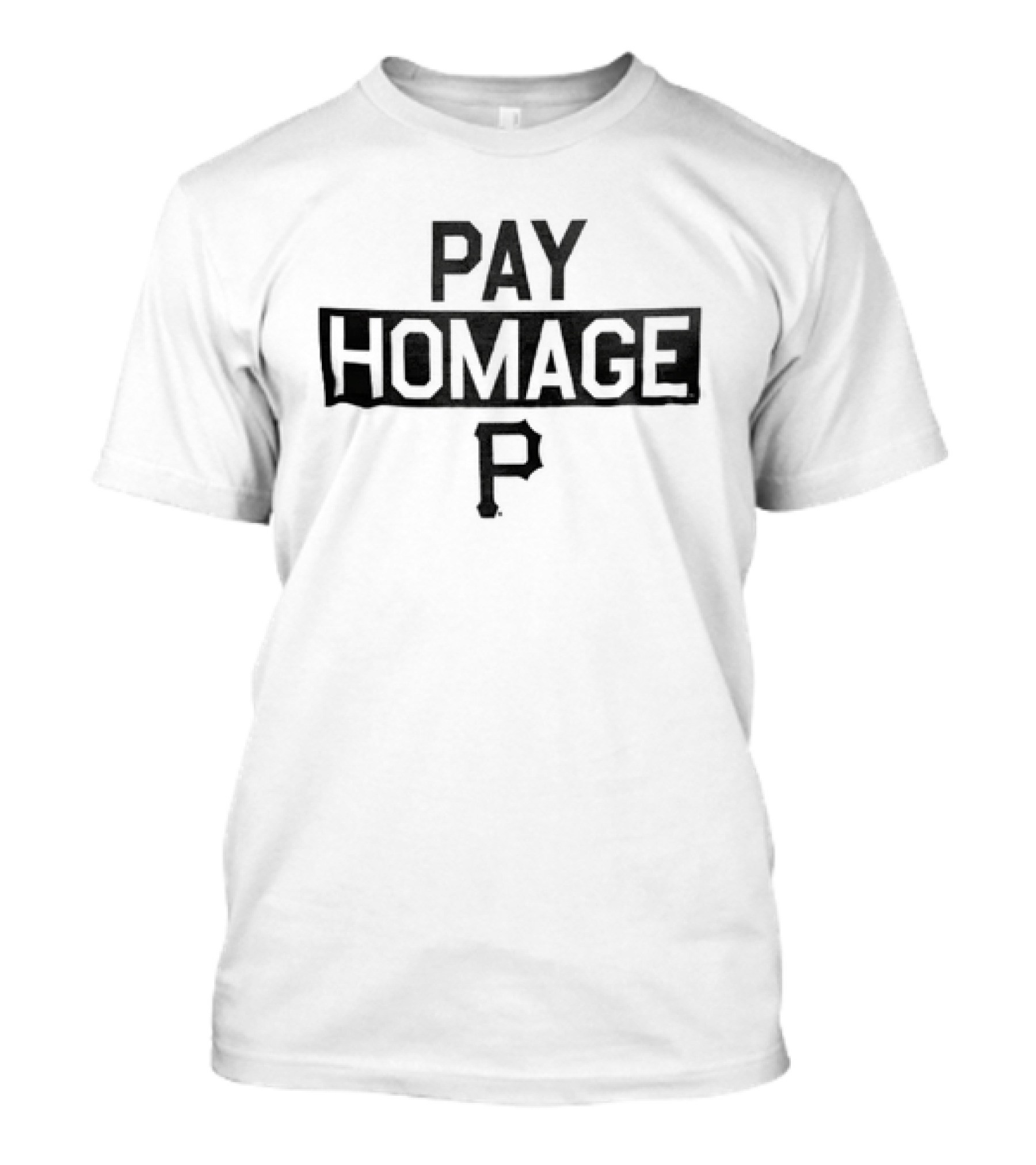 Pay Homage Pittsburgh Pirates Block Lettering Black T-Shirt