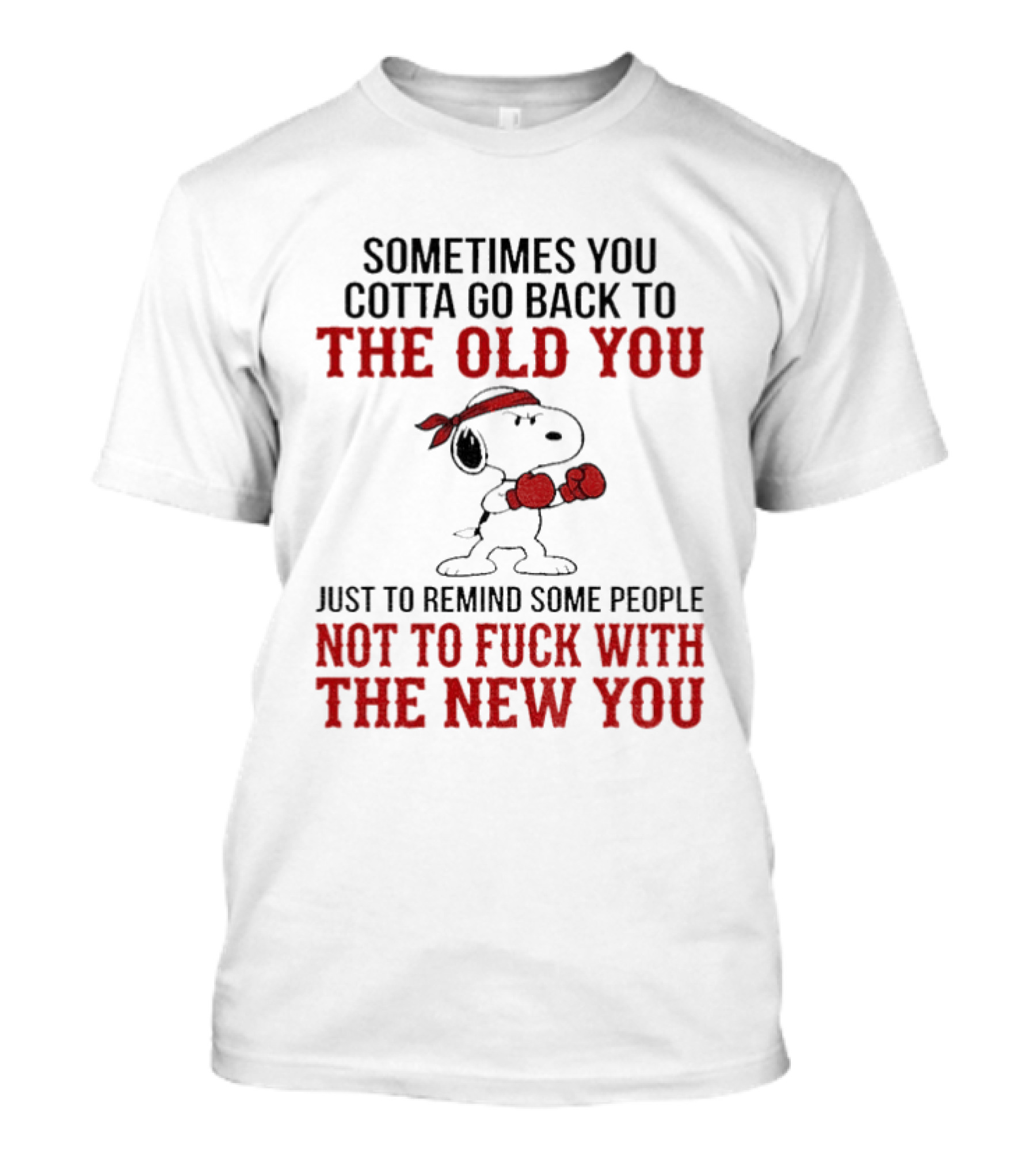 Snoopy Sometimes You Gotta Go Back To The Old You Not To Mess With The New You T-Shirt