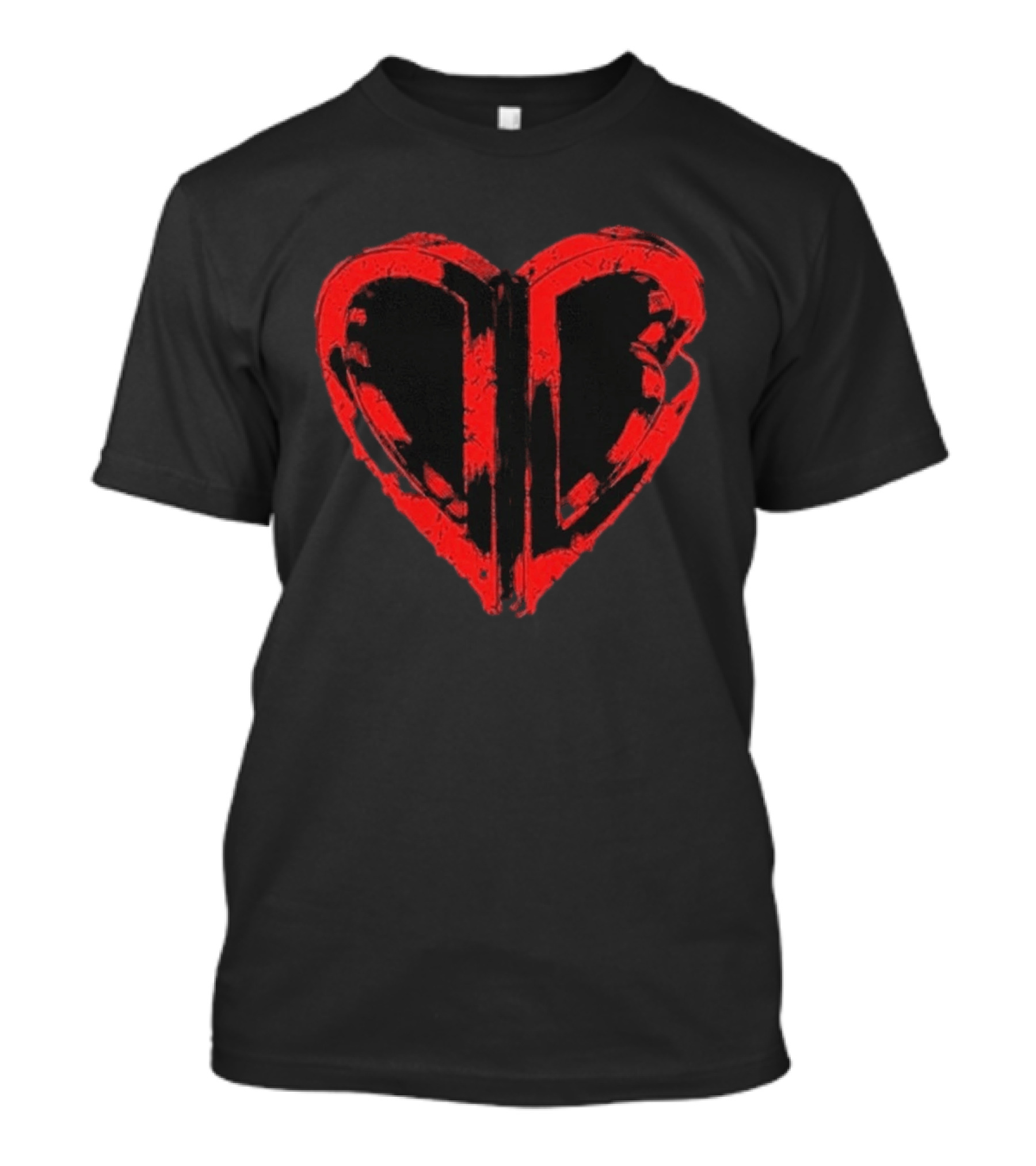 50cent Inferno Red DB Villain Distorted Heart T-Shirt