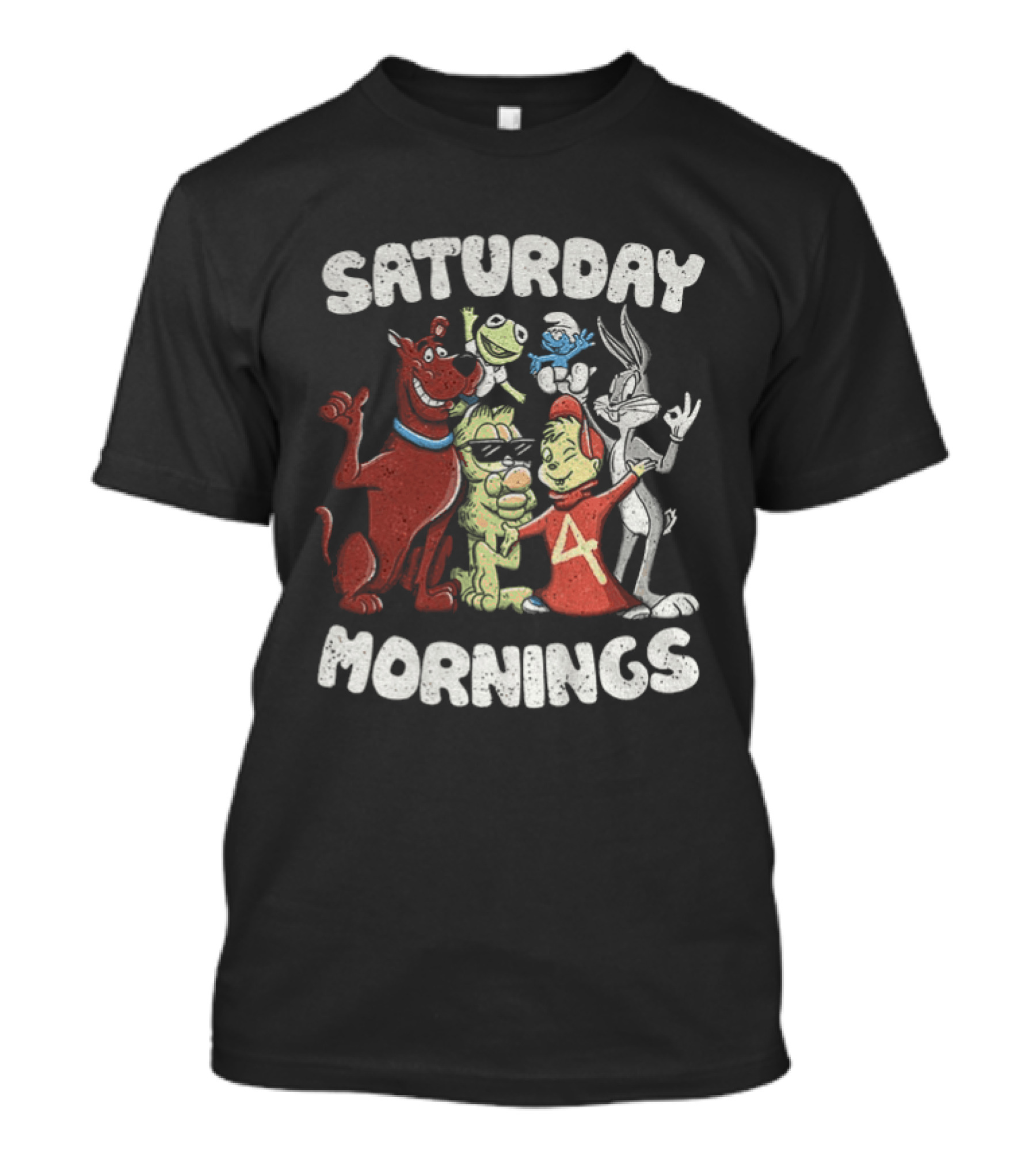 Saturday Mornings With Classic Cartoon Characters T-Shirt
