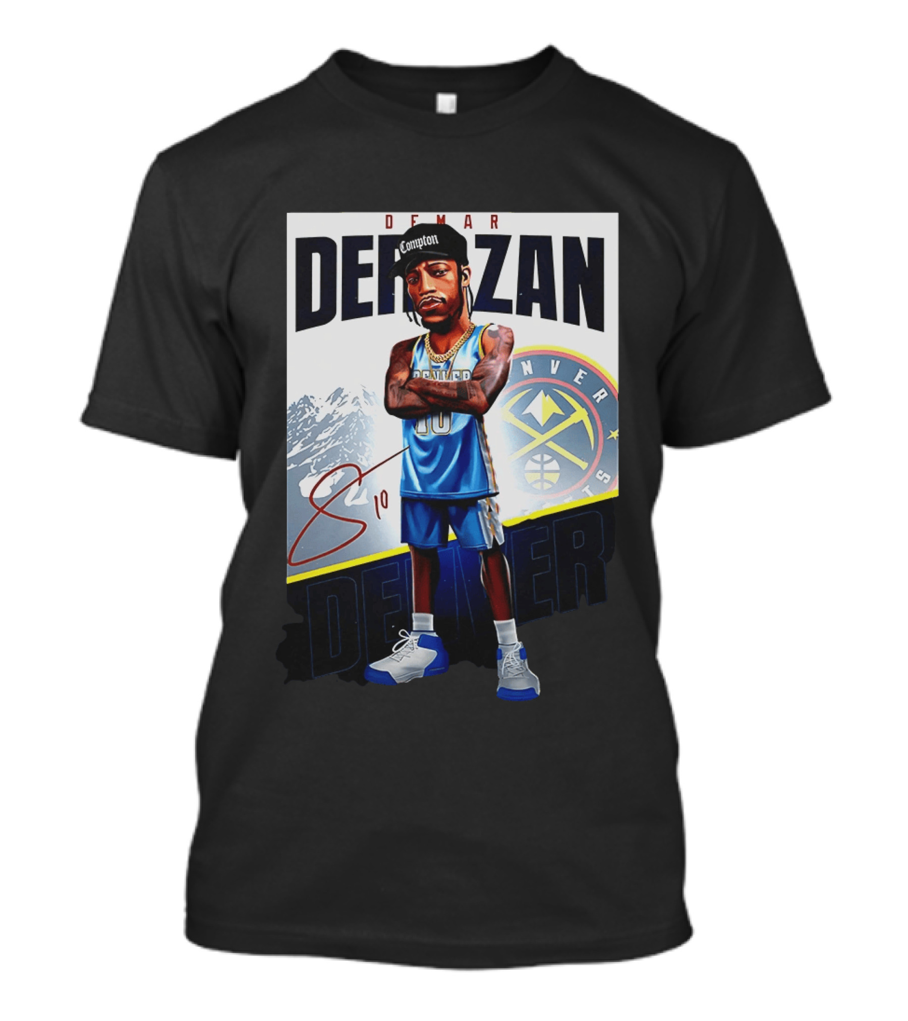 DeMar DeRozan Denver Nuggets Basketball Character With Signature T-Shirt
