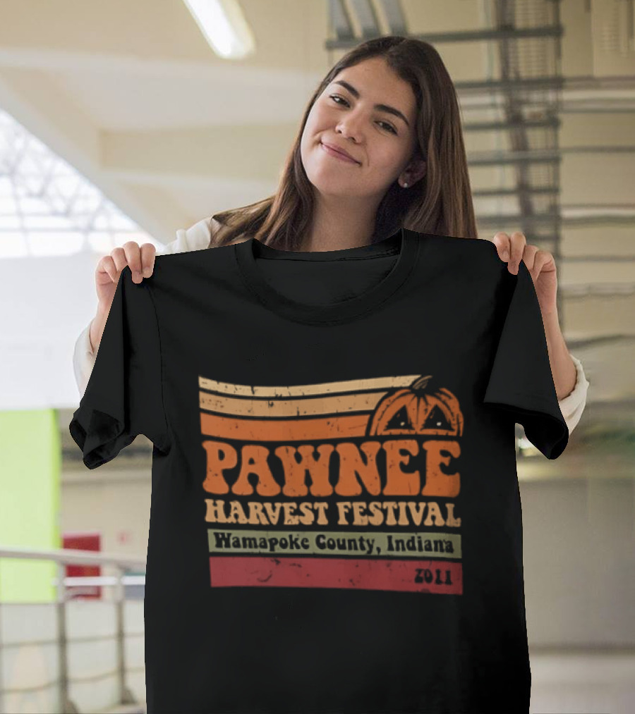 Pawnee Harvest Festival Wamapoke County Indiana 2011 Pumpkin T-Shirt