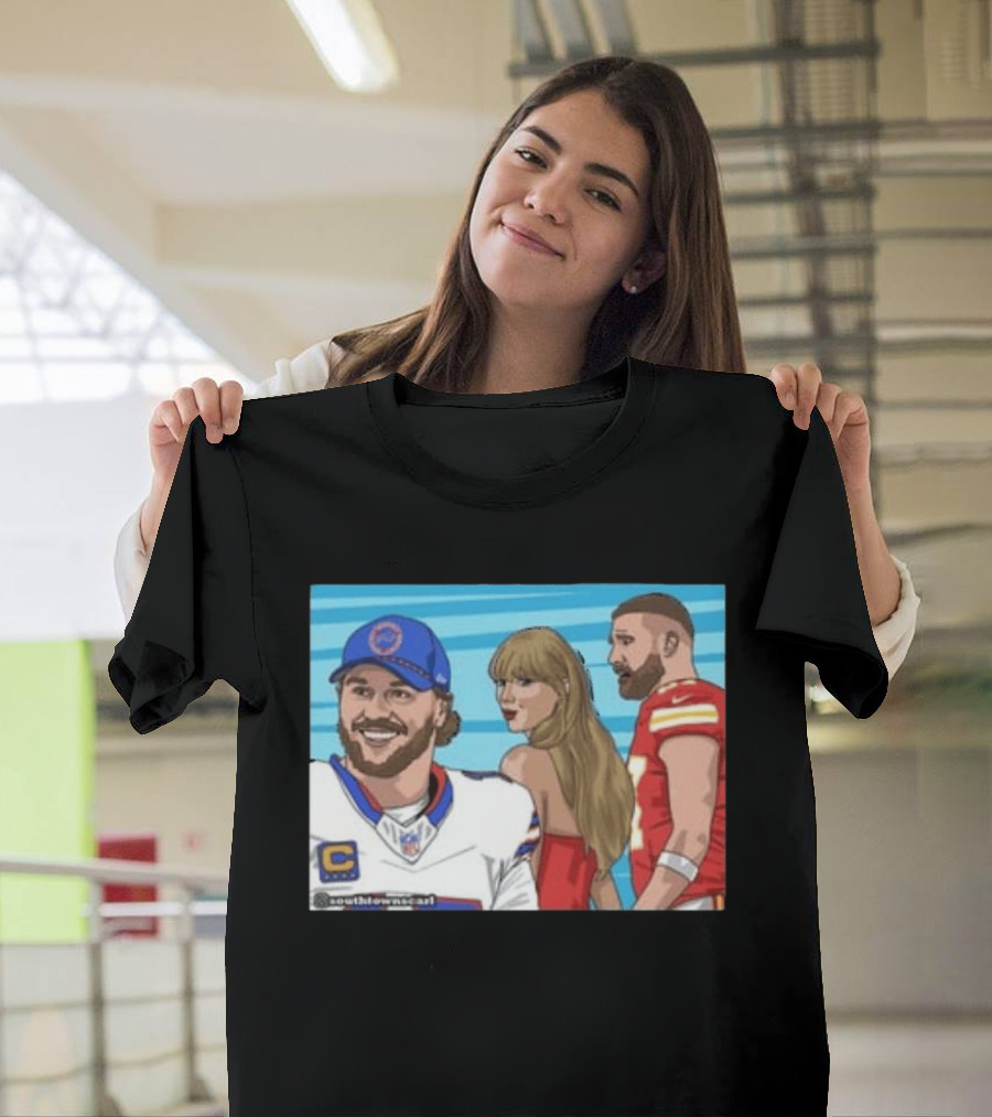 Josh Allen And Taylor With Kelce Stu McCallister सेटअप T-Shirt