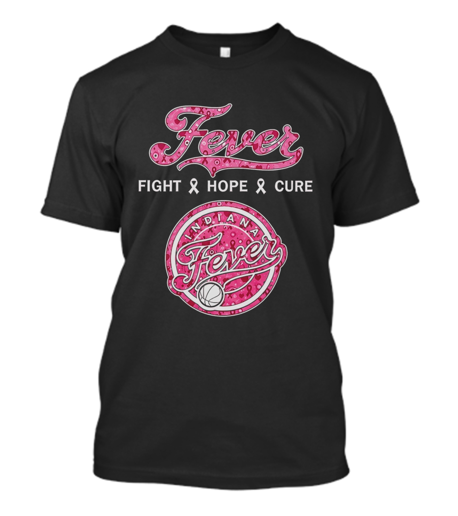 Indiana Fever Fight Hope Cure Breast Cancer Awareness Ribbon Fever 2026 T-Shirt