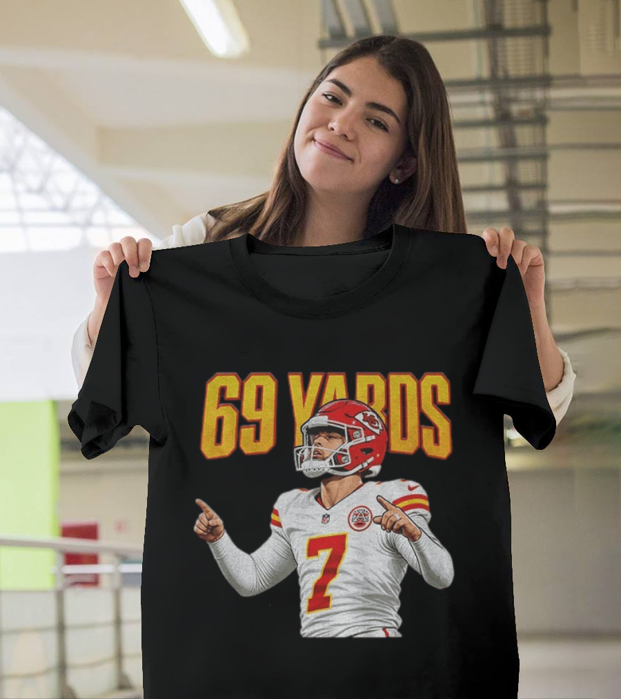 69 Yards Harrison Butker Kansas City Football Player T-Shirt