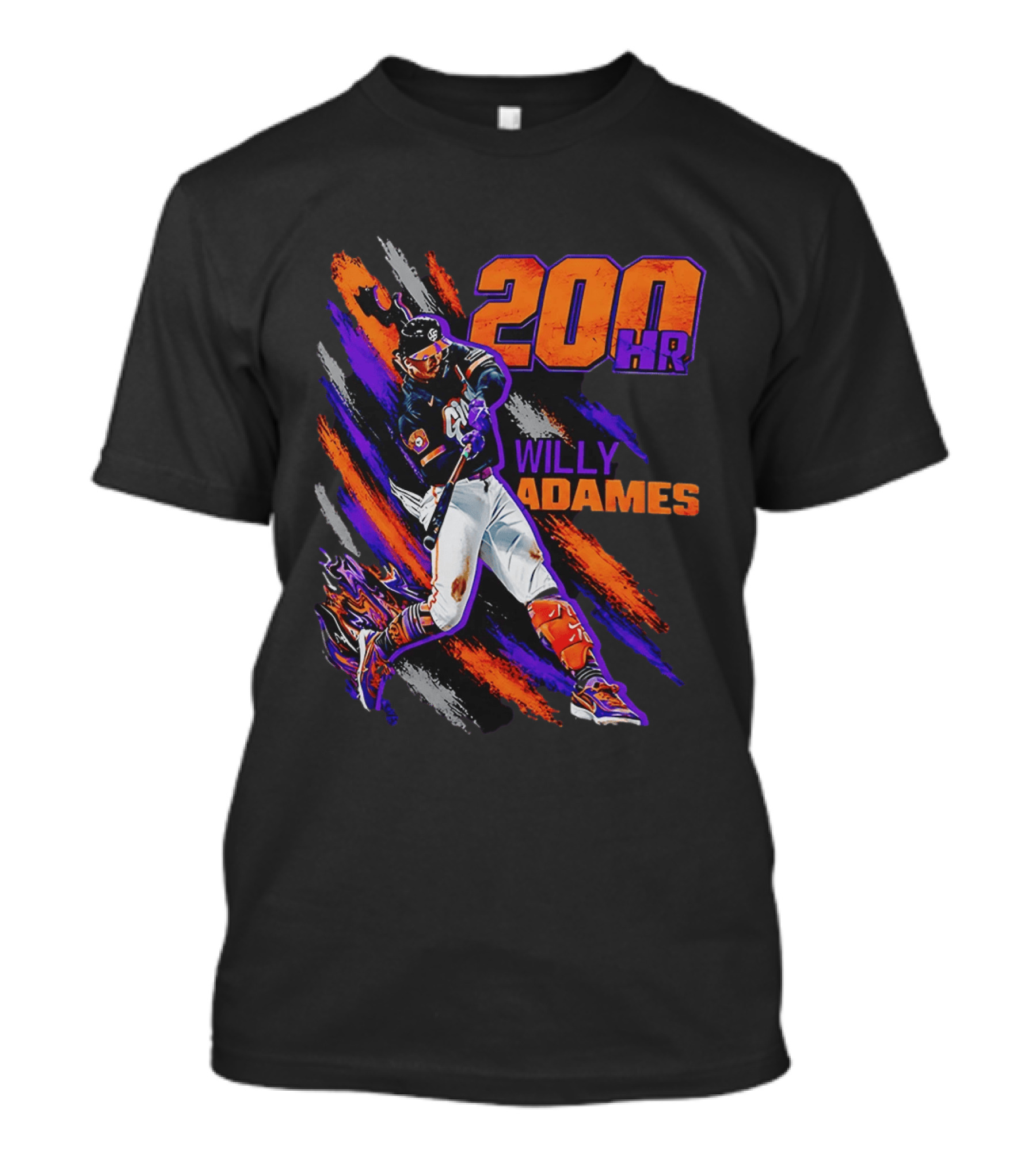 200 HR Willy Adames San Francisco Giants Baseball T-Shirt