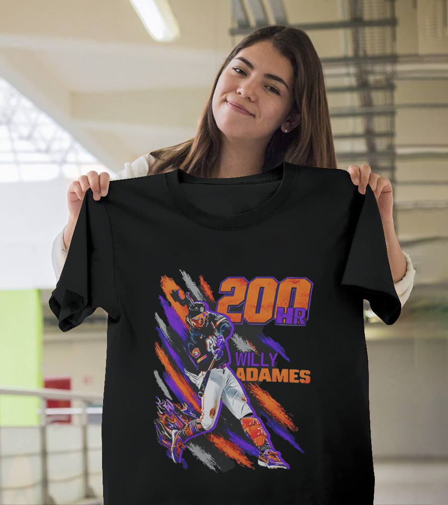 200 HR Willy Adames San Francisco Giants Baseball T-Shirt