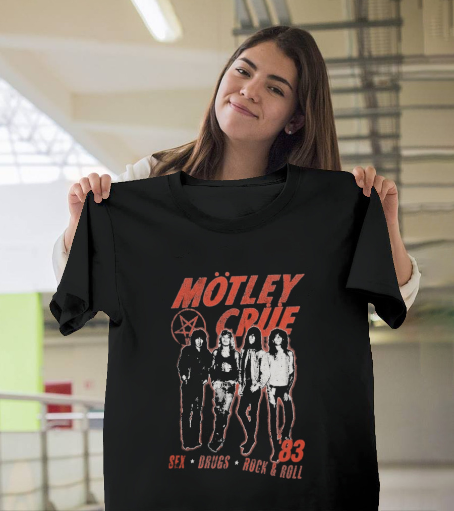 Mötley Crüe 83 Sex Drugs Rock & Roll Vintage Style 2026 T-Shirt