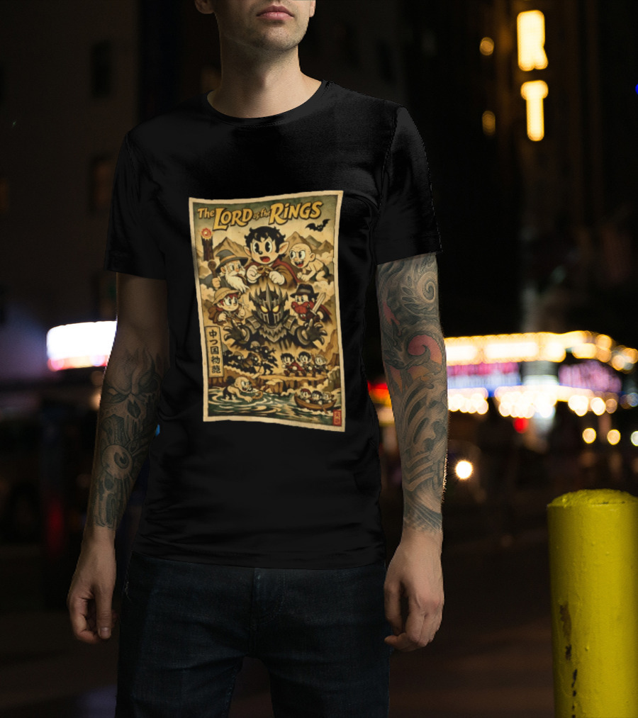 The Lord Of The Rings Middle Earth Tale Cartoon Adventure T-Shirt