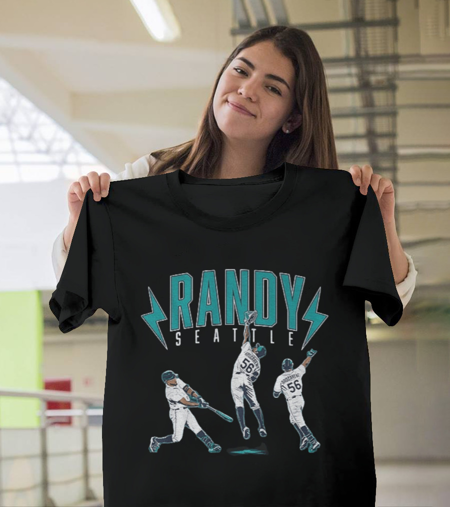 Randy Seattle Arozarena Baseball Player 56 Lightning Action T-Shirt