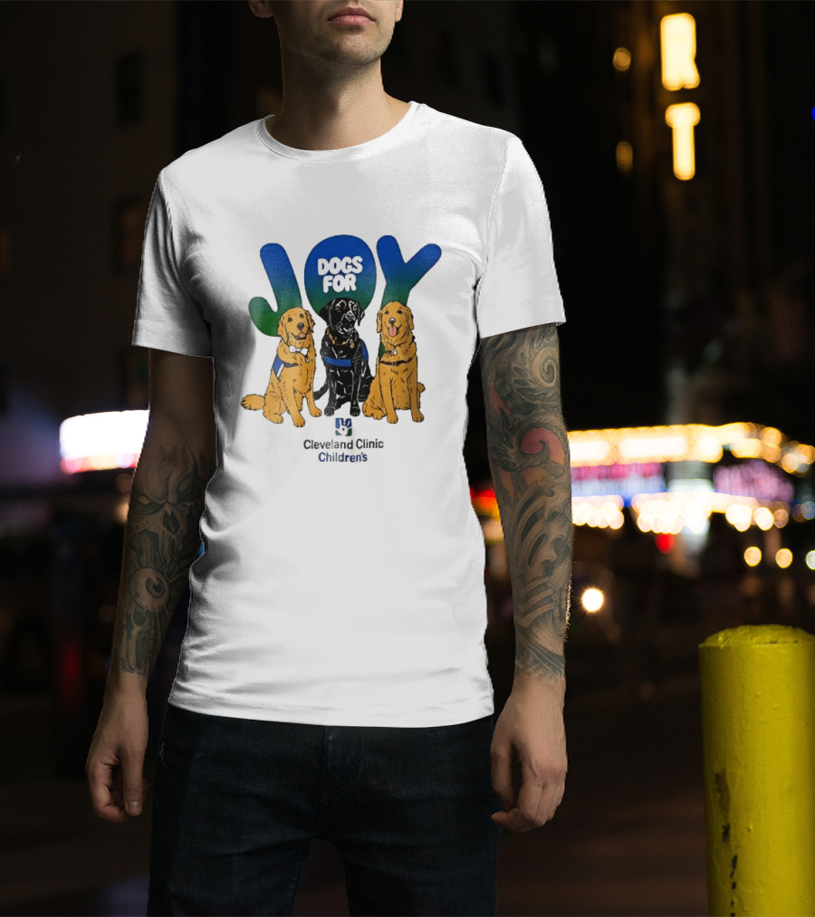 Cleveland Clinic Children's Dogs For Joy Golden Retrievers Black Lab Cartoon T-Shirt