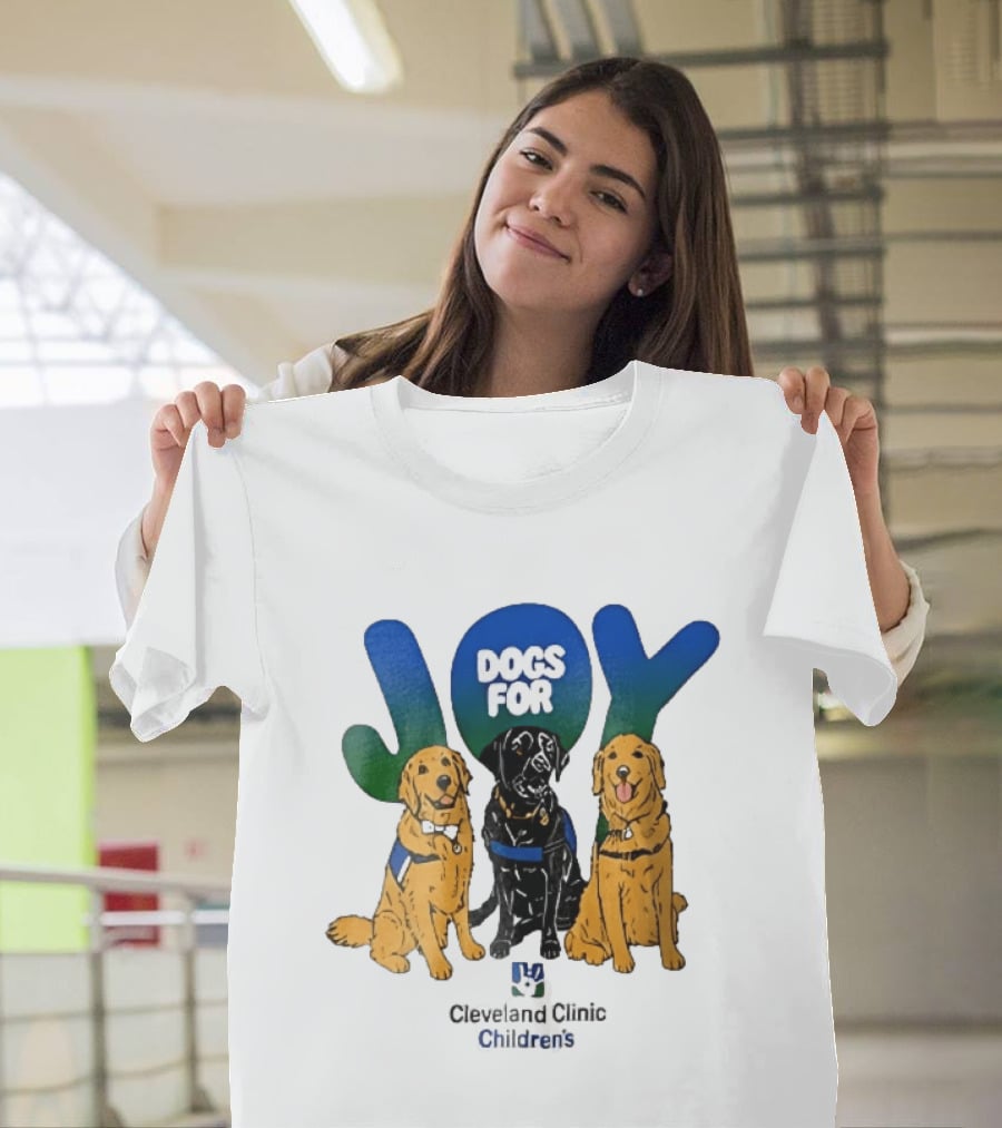 Cleveland Clinic Children's Dogs For Joy Golden Retrievers Black Lab Cartoon T-Shirt