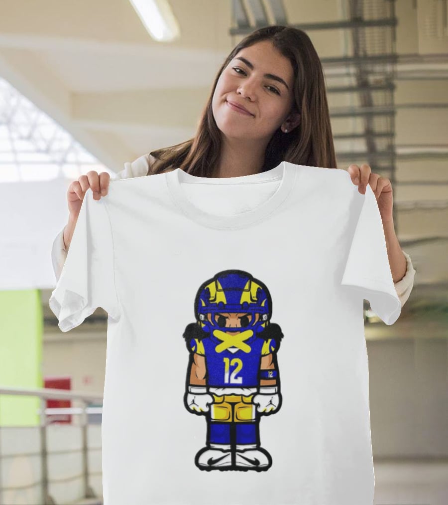 Los Angeles Rams Puka Nacua No 12 Chibi Character Football Player T-Shirt
