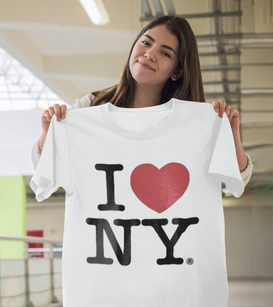 I Love NY Red Heart Black Font T-Shirt