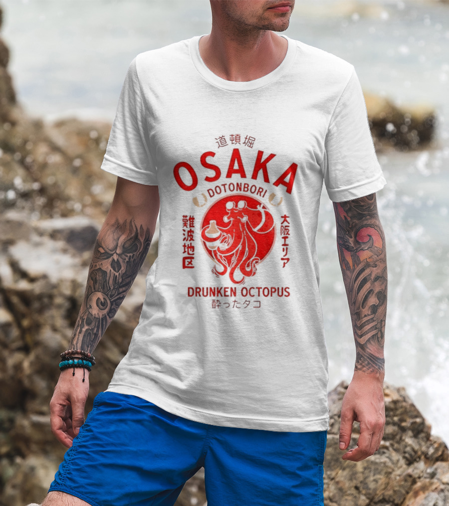 Dotonbori Osaka Drunken Octopus Seafood Culture Japan T-Shirt