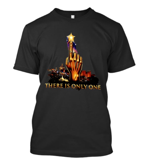 There Is Only One Golden Hand Gesture Cityscape Starry Night T-Shirt