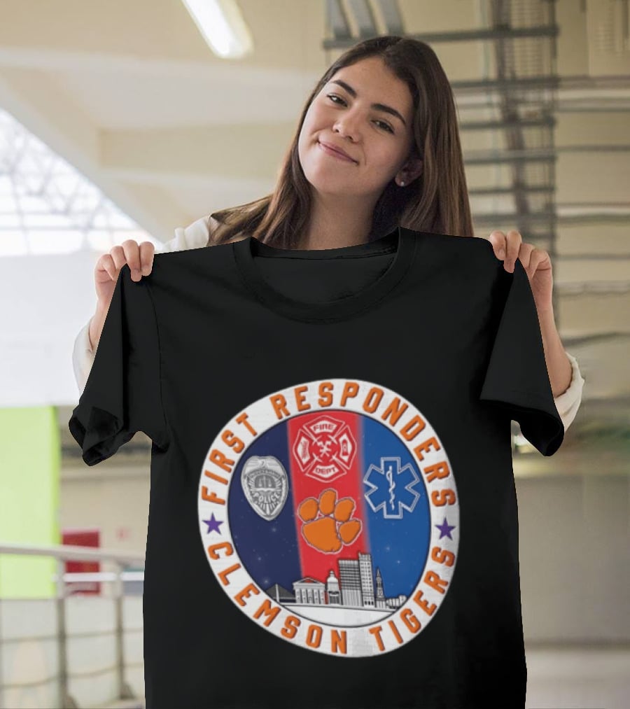 Clemson Tigers First Responders Fire EMS Police Never Forget 9.11 T-Shirt