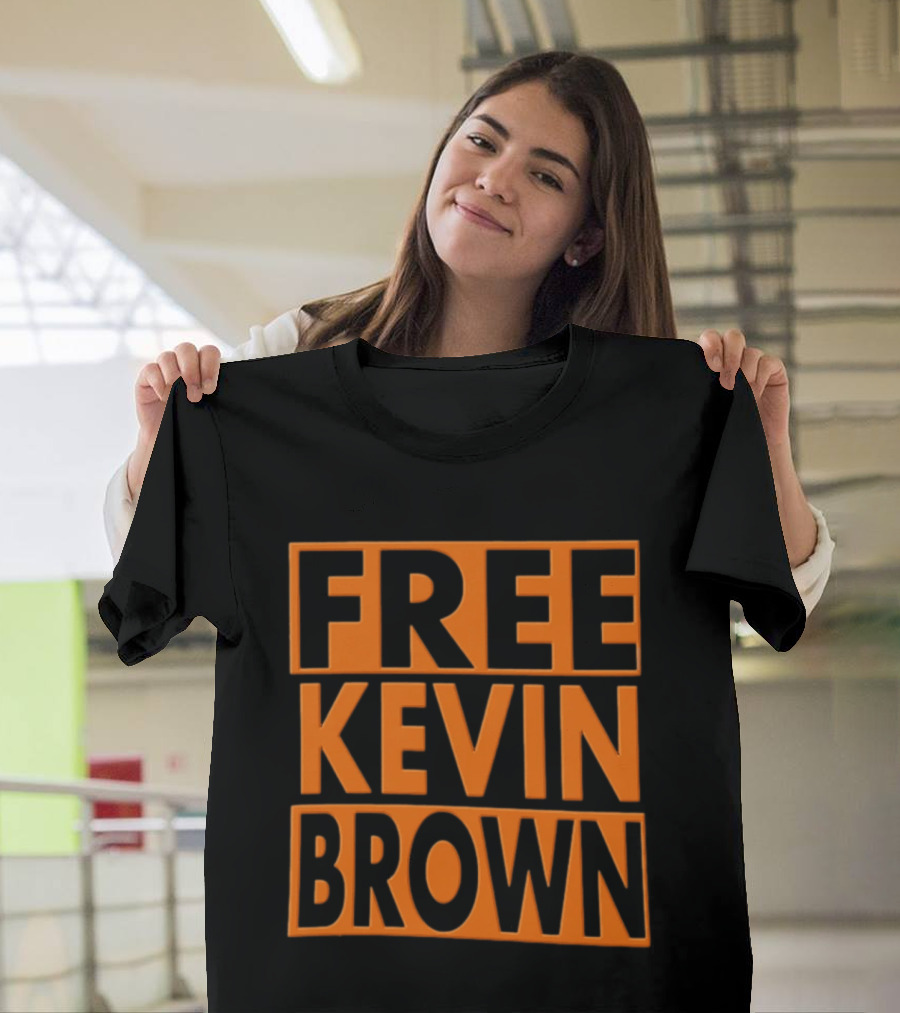 Free Kevin Brown Bold Orange T-Shirt