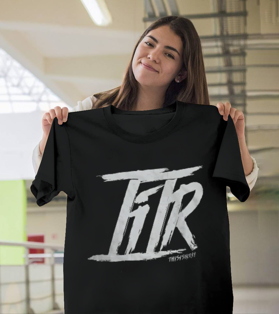 FTR This Is The Way White Brush Stroke Monogram Black T-Shirt