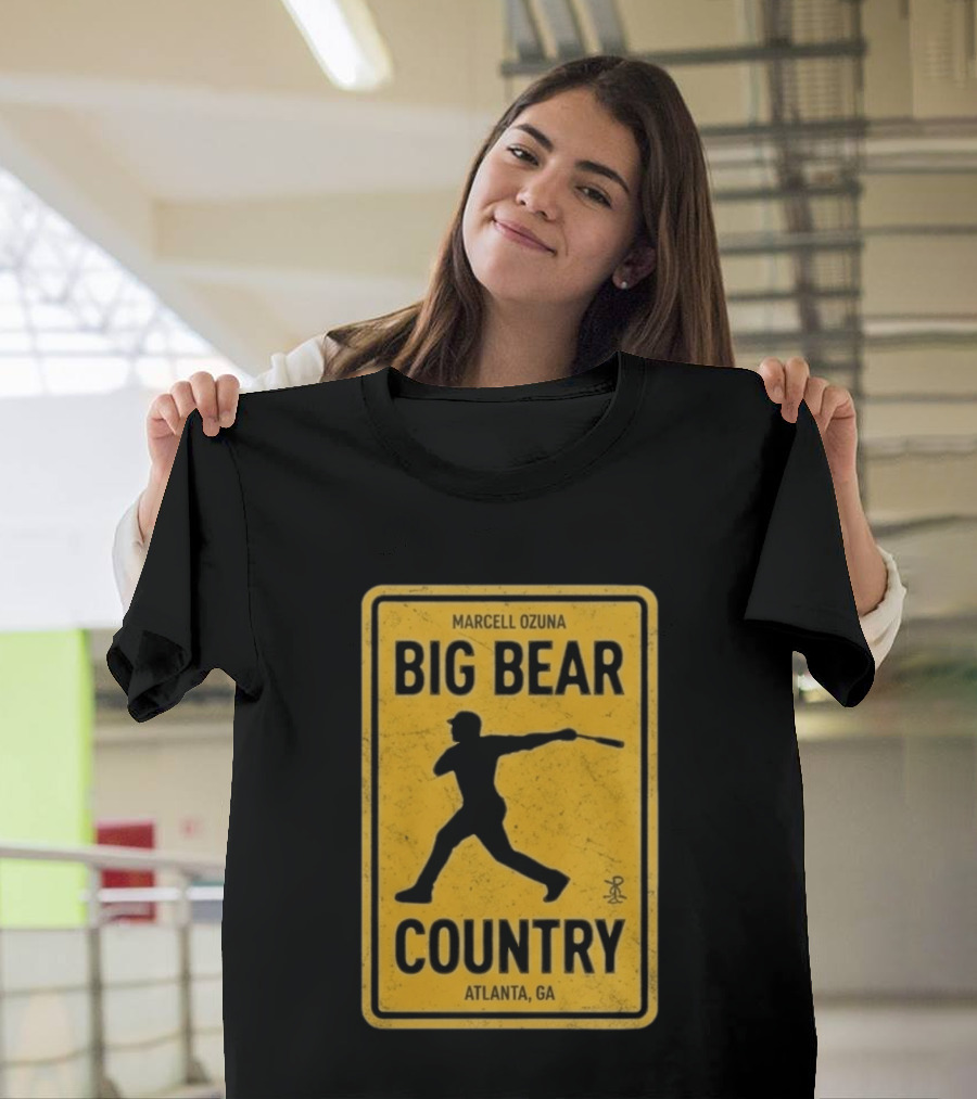 Marcell Ozuna Big Bear Country Atlanta GA Retro Baseball T-Shirt
