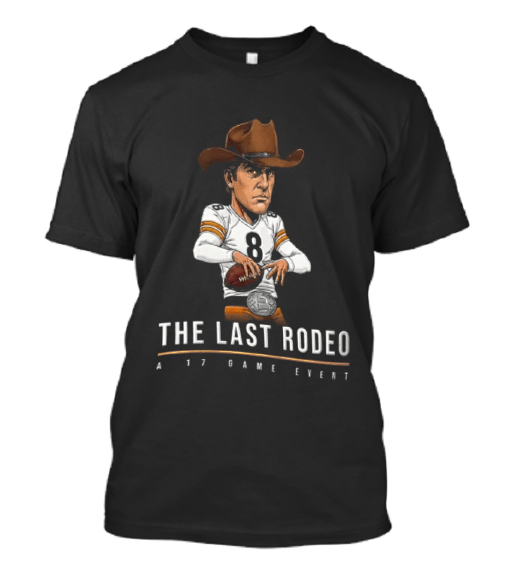 The Last Rodeo 17 Game Event Football Player With Cowboy Hat T-Shirt