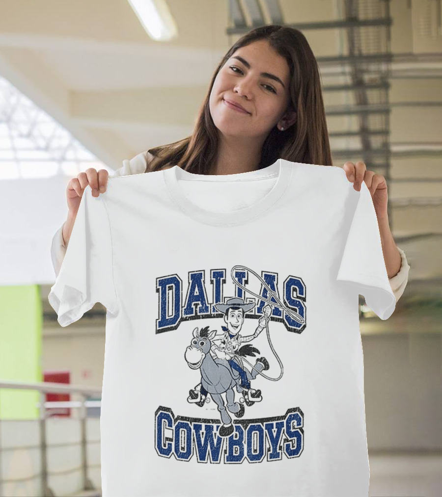 Dallas Cowboys Toy Story Woody Riding Cartoon T-Shirt