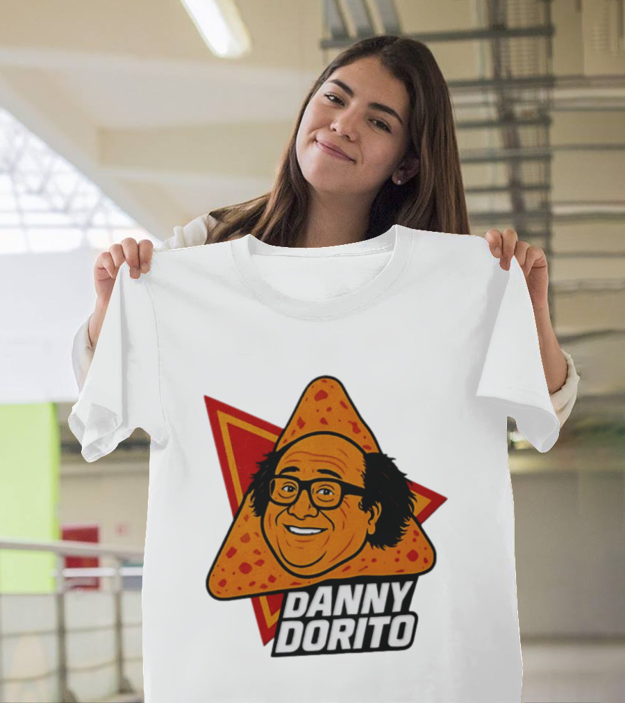 Danny Dorito Crunchy Snack Pun With Iconic Triangular Chip T-Shirt