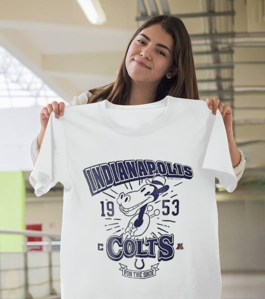 Indianapolis Colts 1953 Cartoon Horse For The Shoe T-Shirt