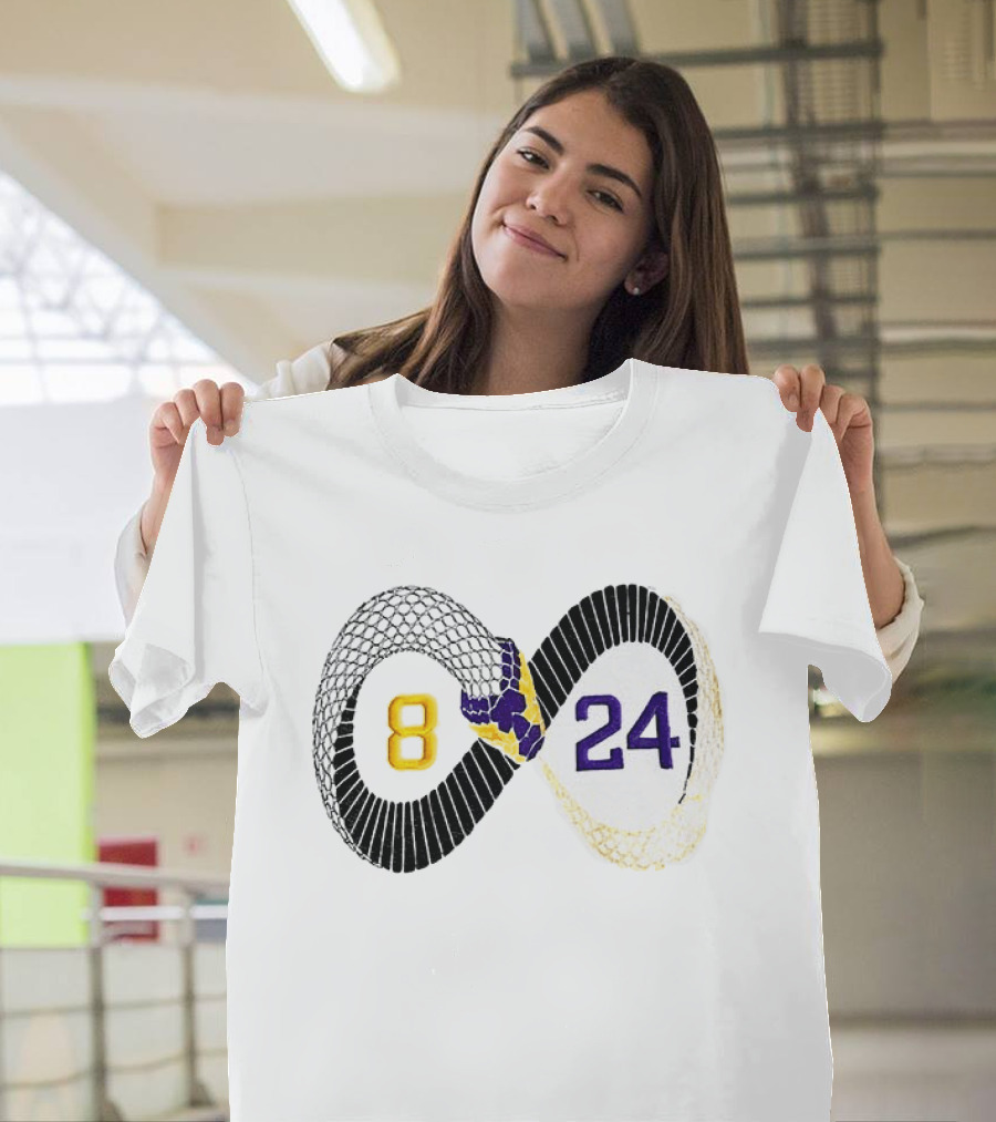 Mamba 8 24 Infinity Kobe Bryant Lakers Basketball Snake Net T-Shirt
