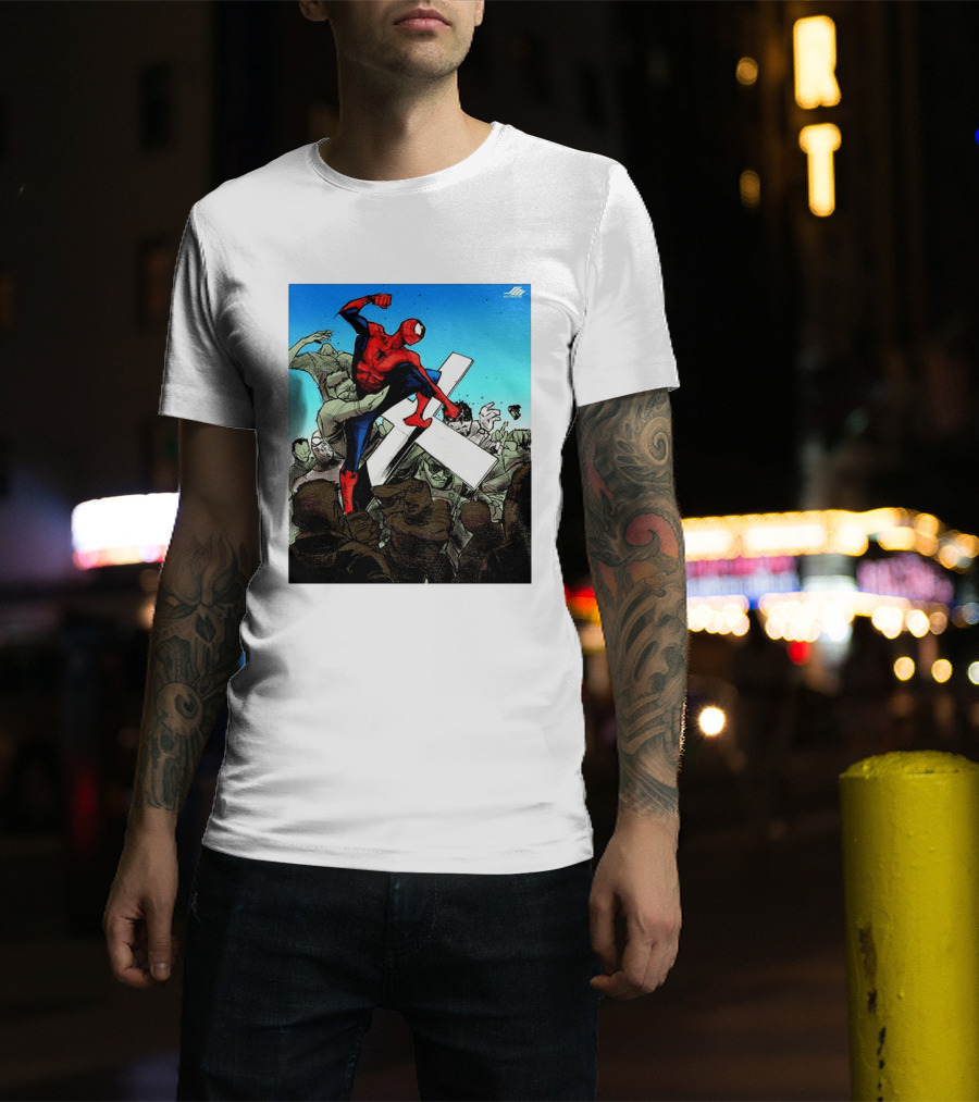 Never Give Up Spider Man Punch Nazis Minnesota Police T-Shirt