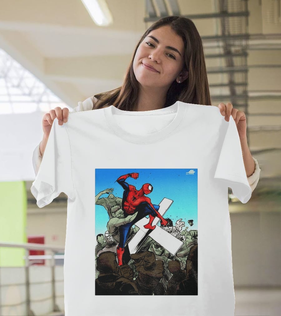 Never Give Up Spider Man Punch Nazis Minnesota Police T-Shirt