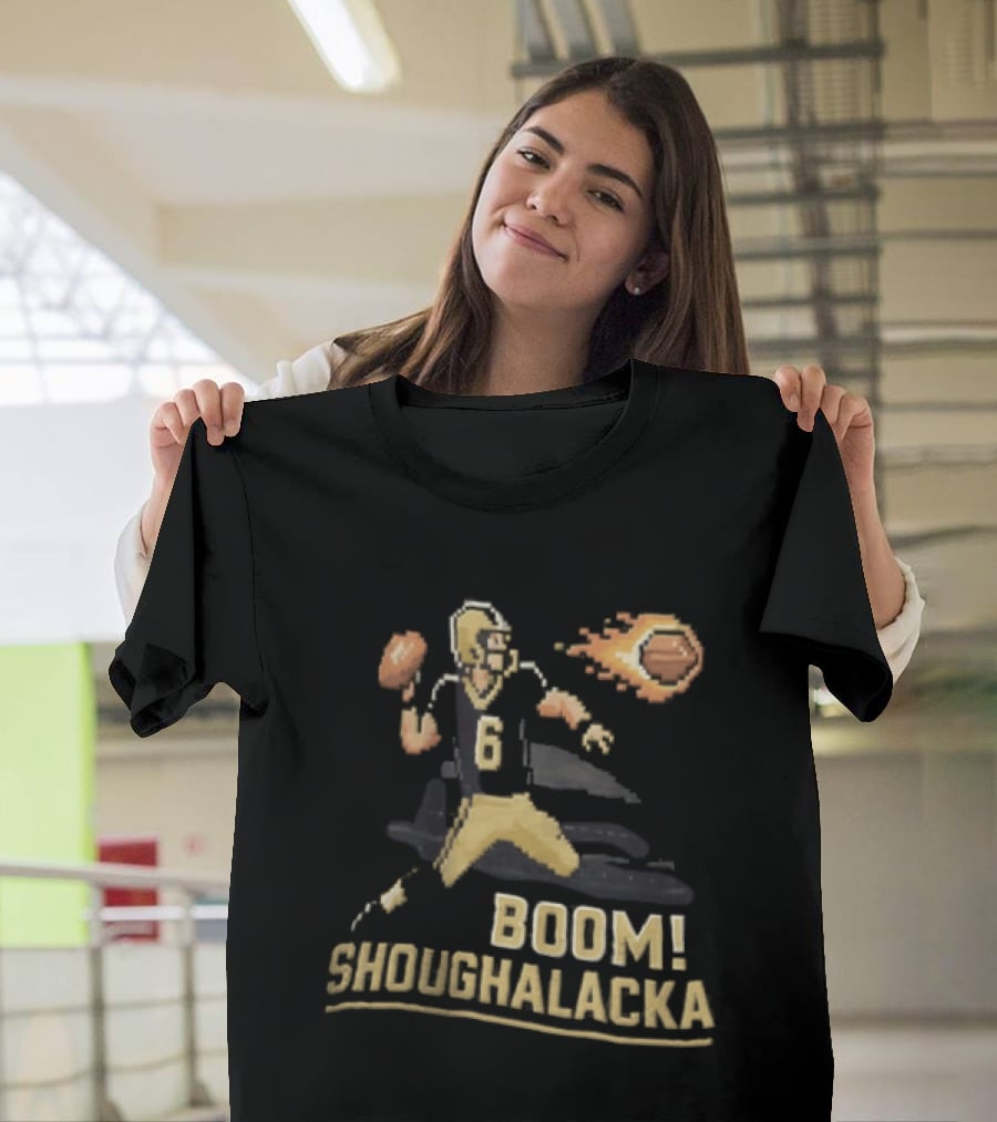 Boom Shoughalacka Football Player Action Burst T-Shirt