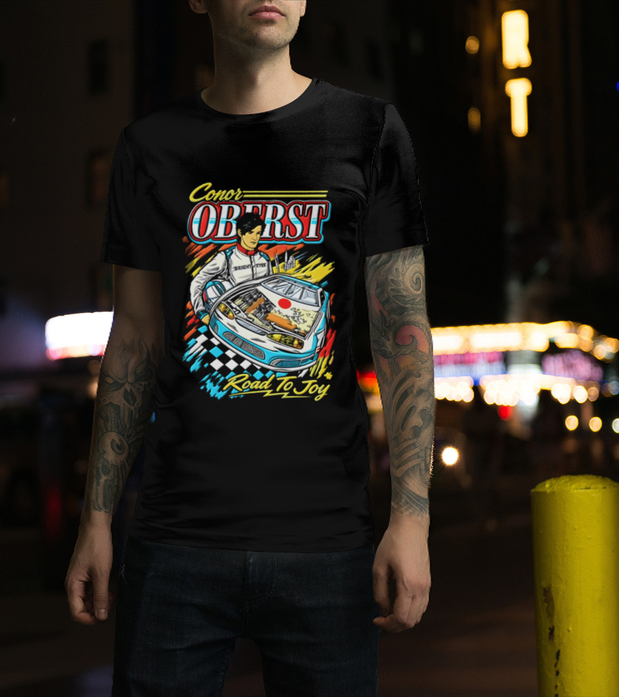 Conor Oberst Road To Joy Racing Car Driver Checkered Flag T-Shirt