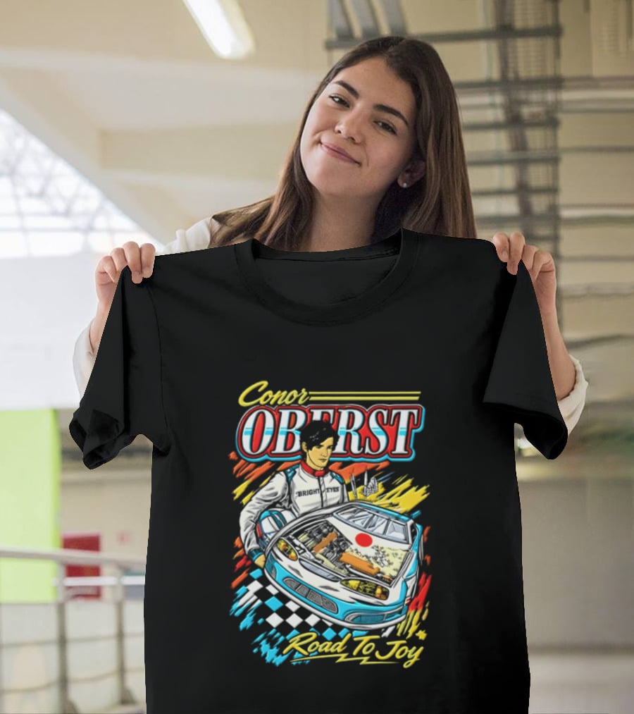 Conor Oberst Road To Joy Racing Car Driver Checkered Flag T-Shirt