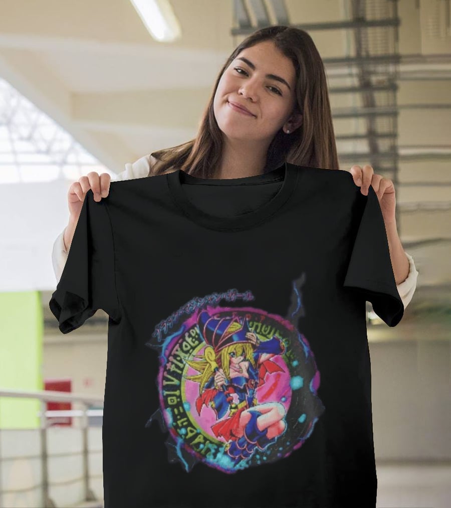 Dark Magician Girl Anime Spellcaster Magic Circle Wand T-Shirt