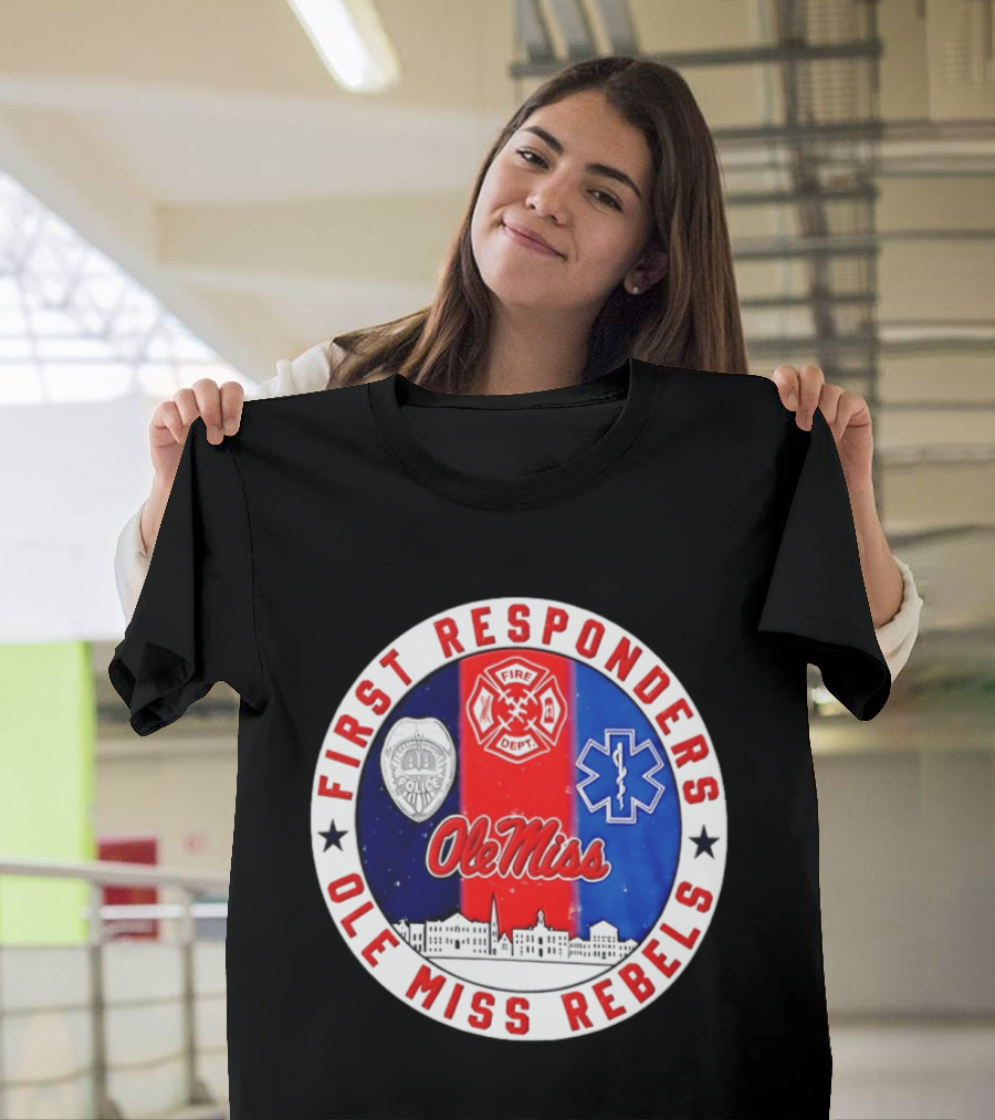 Ole Miss Rebels First Responders Police Fire Dept EMS 2026 T-Shirt