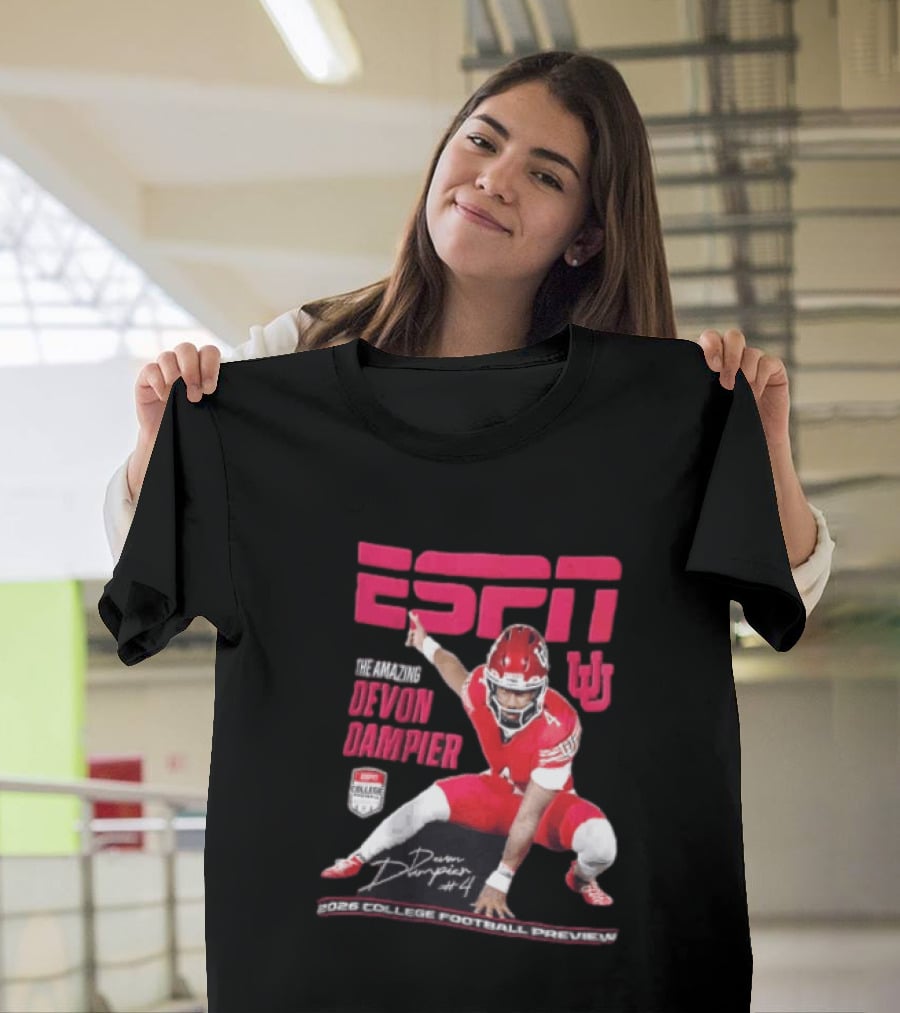 ESPN The Amazing Devon Dampier 2026 College Football Preview T-Shirt