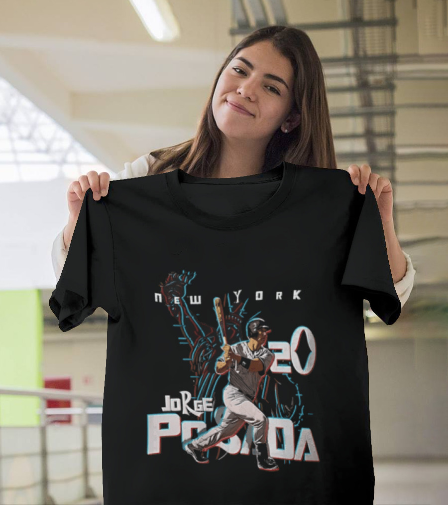Jorge Posada New York Baseball 3D 20 Yankees T-Shirt