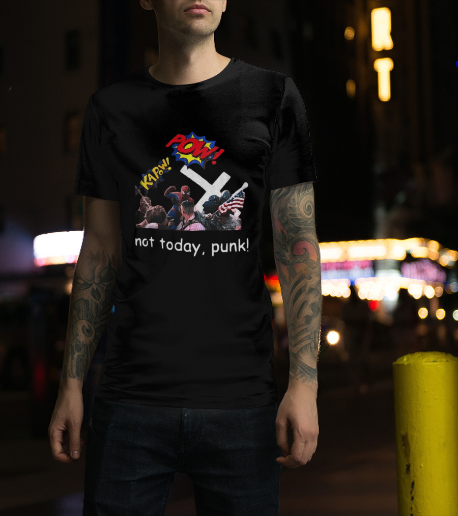 Spider Man Marvel Hero Anti Racist POW Kapow Not Today Punk T-Shirt