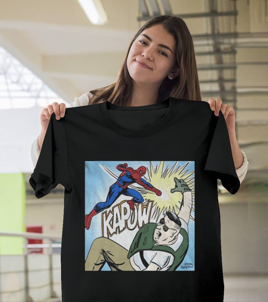 Spider Man Kapow Punch Action Jake Lang Amigo Da Militancia T-Shirt