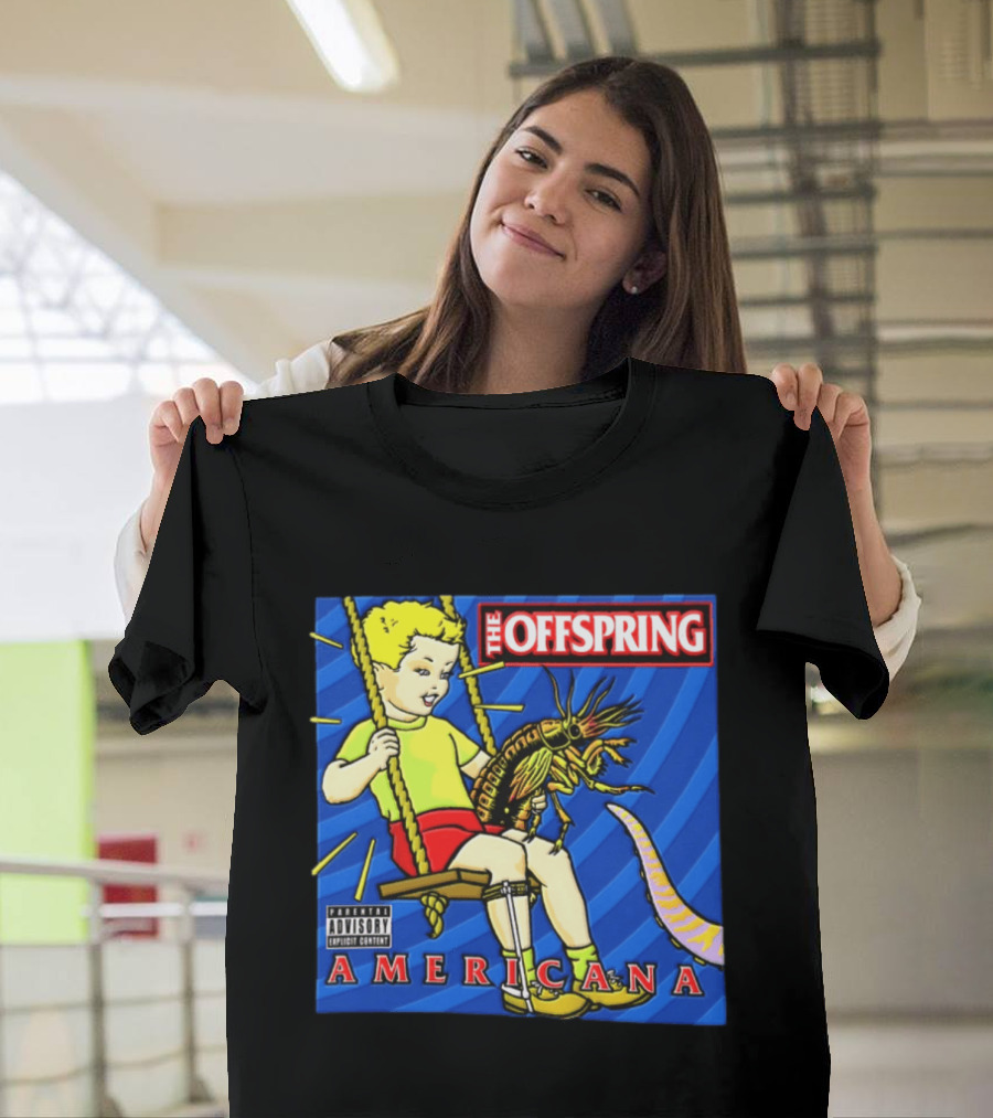 The Offspring Americana Album Cover Kid Holding Lobster Tentacle Explicit Content T-Shirt