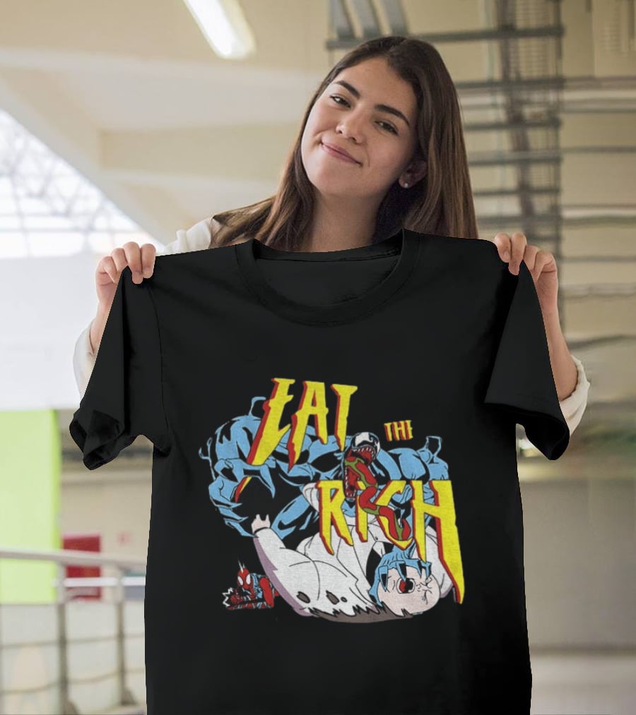 Venom Spider Man Eat The Rich Wilson Fisk Punch Nazi Police Marvel T-Shirt