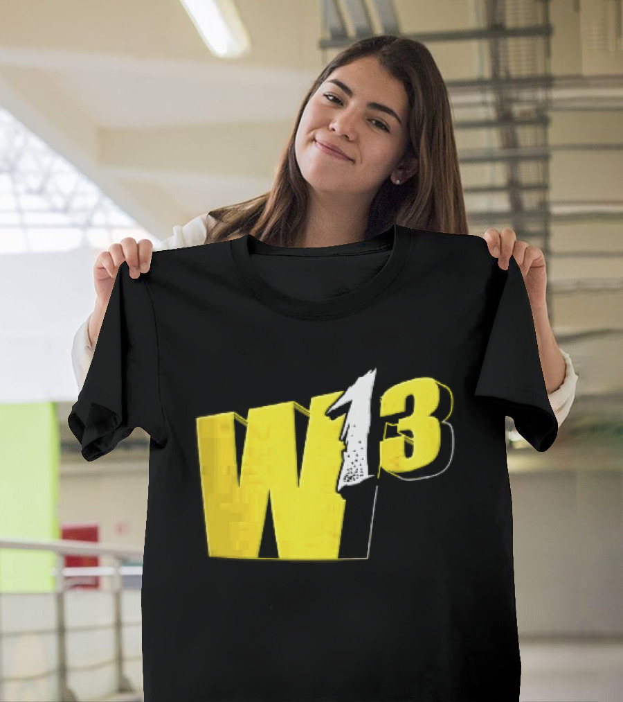 W13 Yellow 3D Bold Number T-Shirt