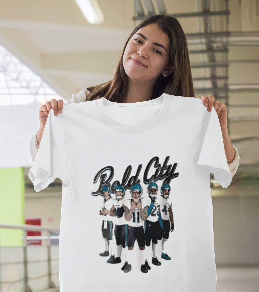 Bold City Jacksonville Jaguars Five Players Collage T-Shirt