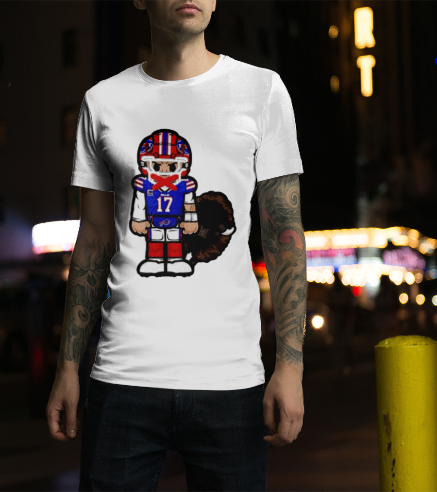 Josh Allen Buffalo Bills 17 Chibi Football 2026 T-Shirt