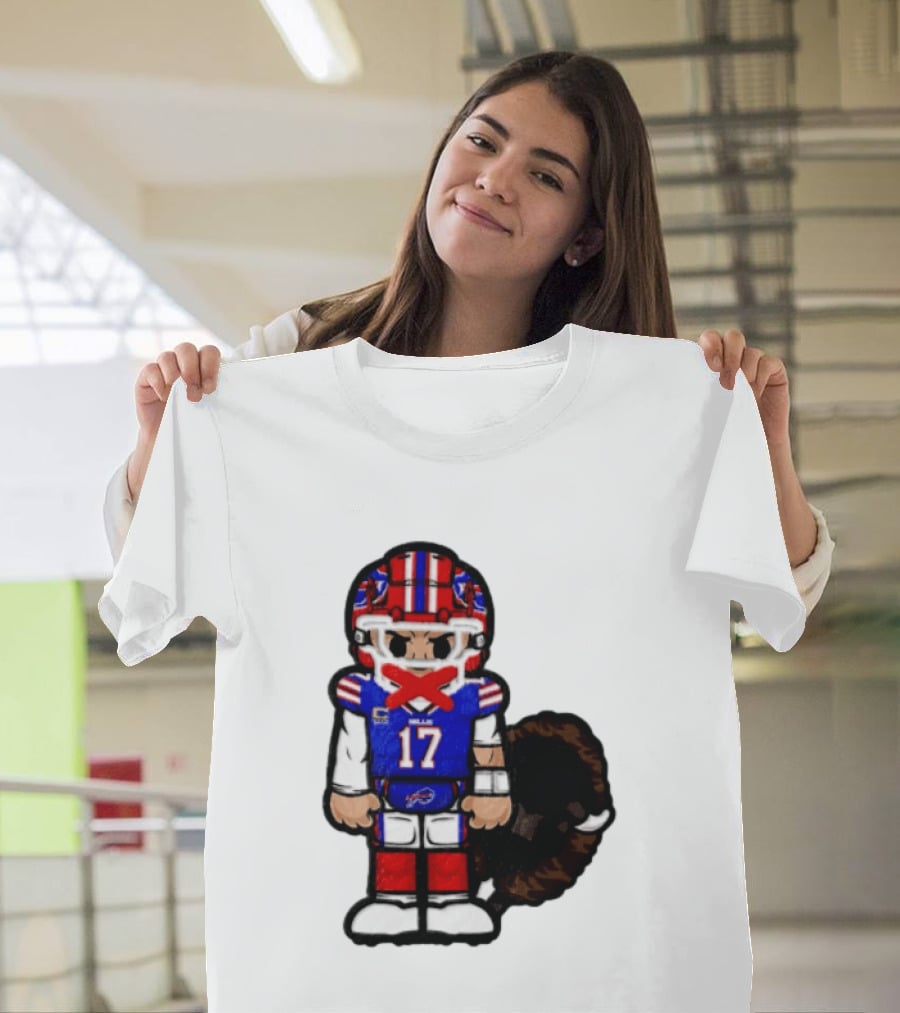 Josh Allen Buffalo Bills 17 Chibi Football 2026 T-Shirt
