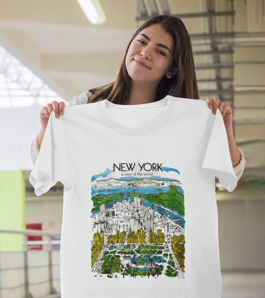 New York A View Of The World Carla Safernac T-Shirt