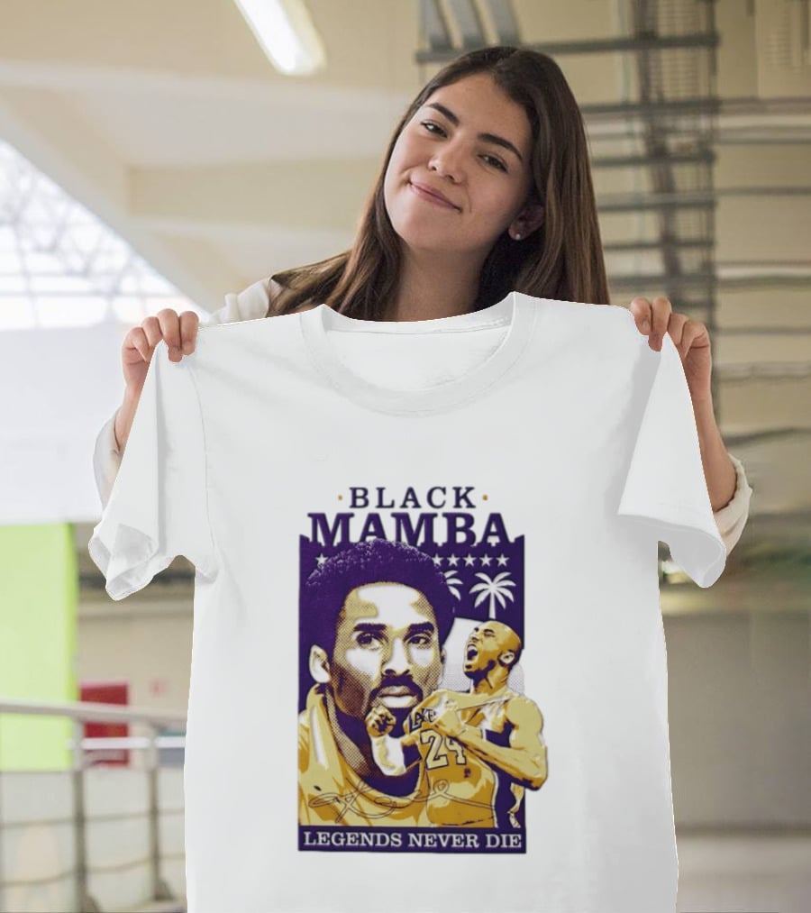Kobe Bryant Black Mamba Legends Never Die Los Angeles Lakers 24 NBA Basketball T-Shirt