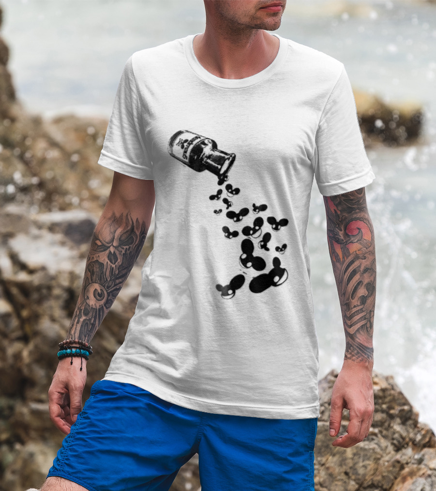Deadmau5 Tipped Glass Medicine Bottle Mouse Head Spill T-Shirt