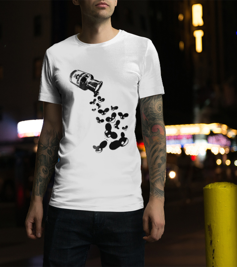 Deadmau5 Tipped Glass Medicine Bottle Mouse Head Spill T-Shirt